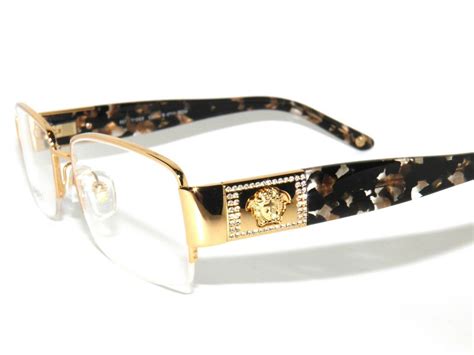 gold frame men's Versace glasses